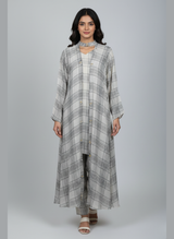 Front open 3 pc Chiffon Gown dress