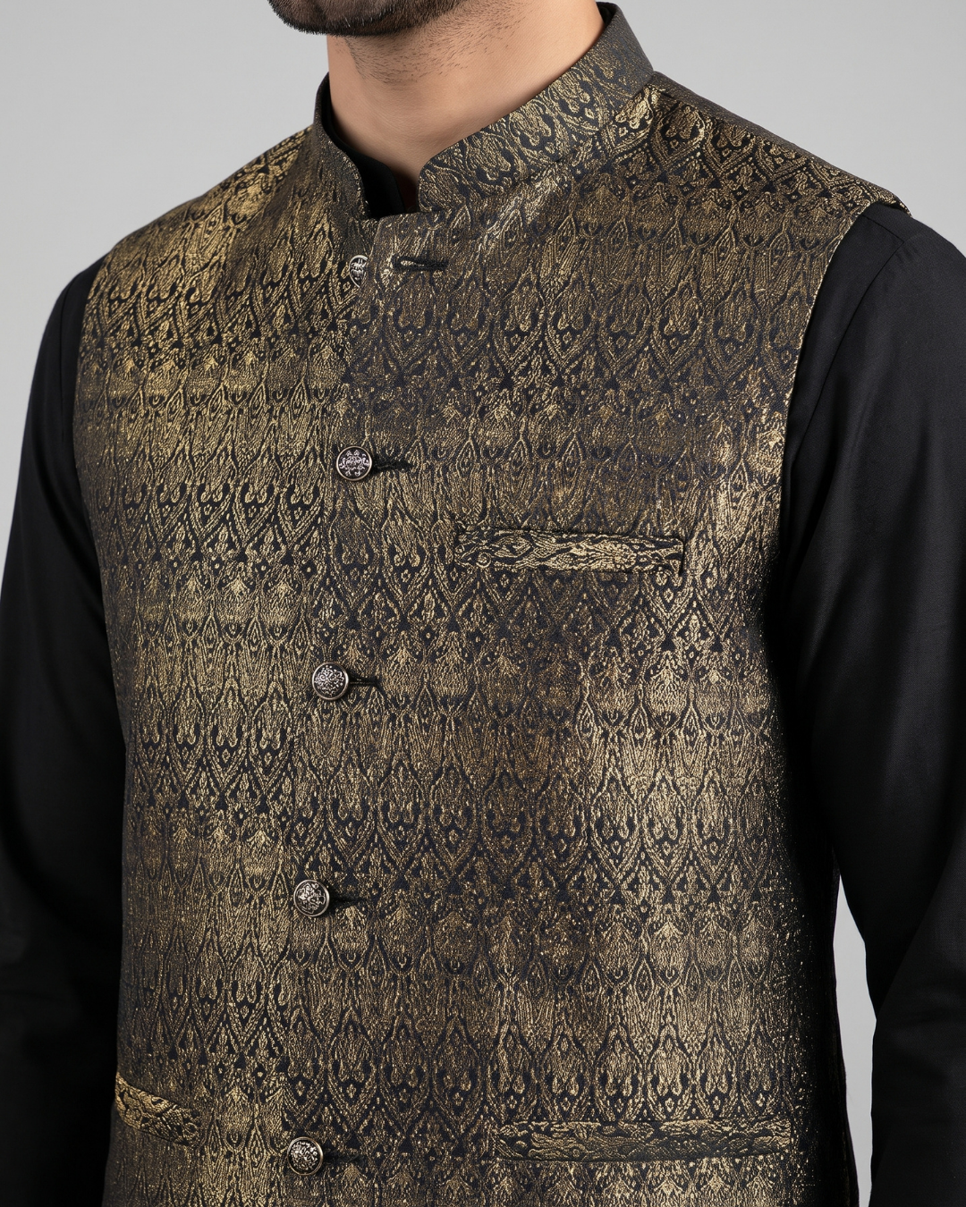 Mens waistcoat in Silk Fabric