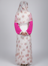 Chiffon printed Straight Abaya with separate upper and inner