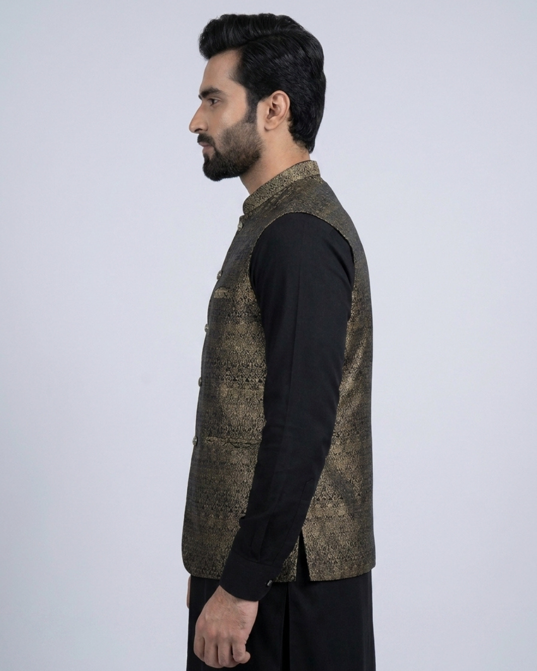 Mens waistcoat in Silk Fabric
