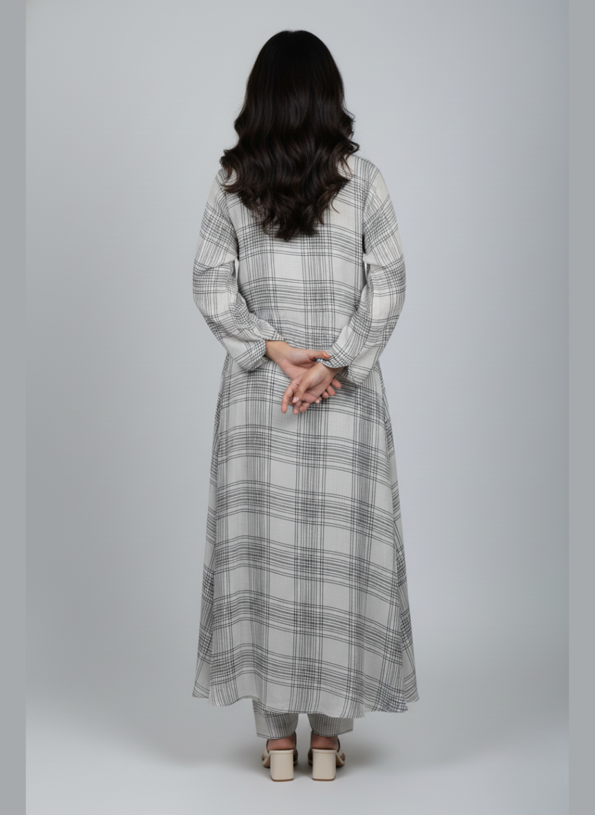 Front open 3 pc Chiffon Gown dress