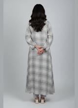 Front open 3 pc Chiffon Gown dress