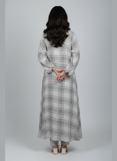 Front open 3 pc Chiffon Gown dress