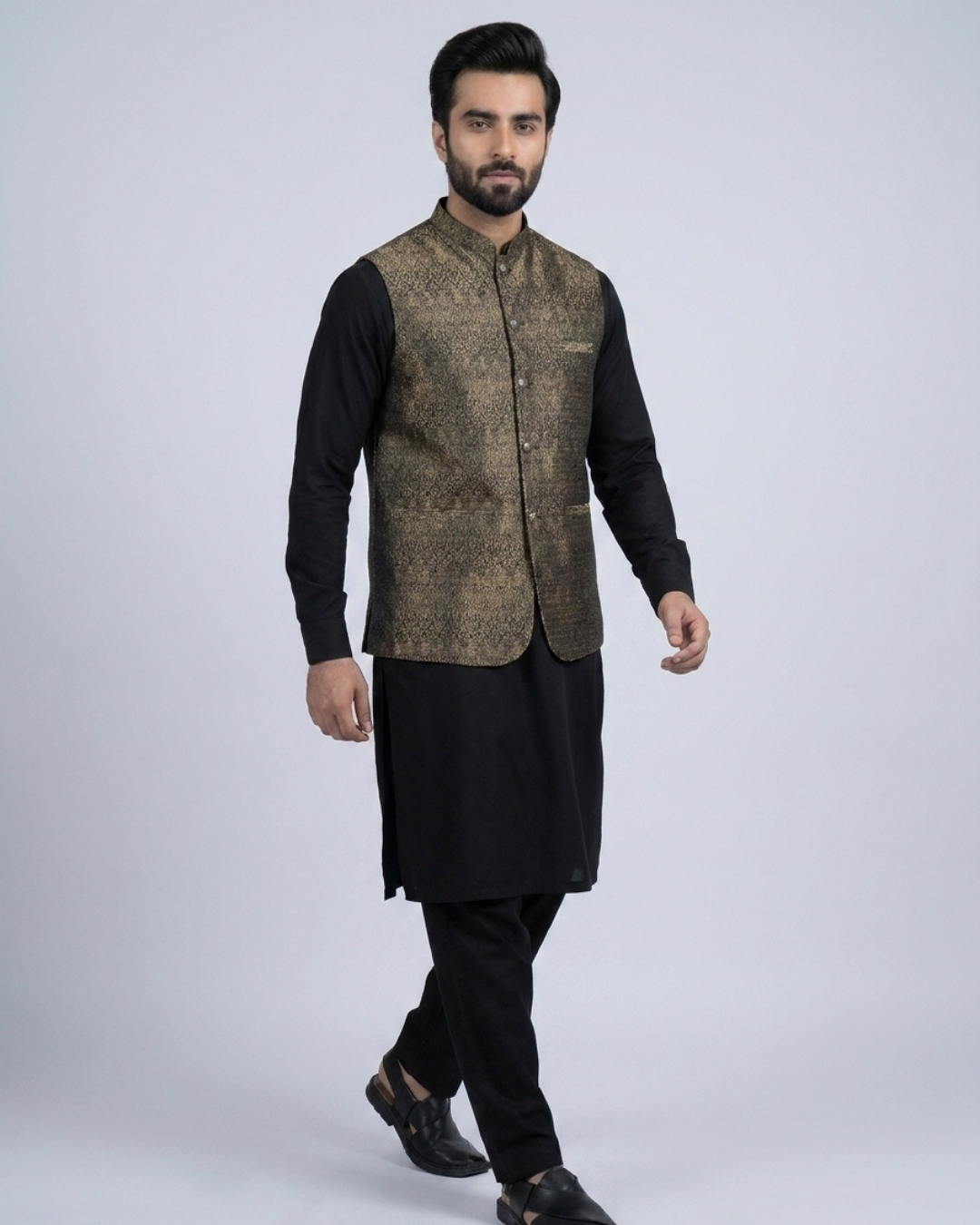 Mens waistcoat in Silk Fabric