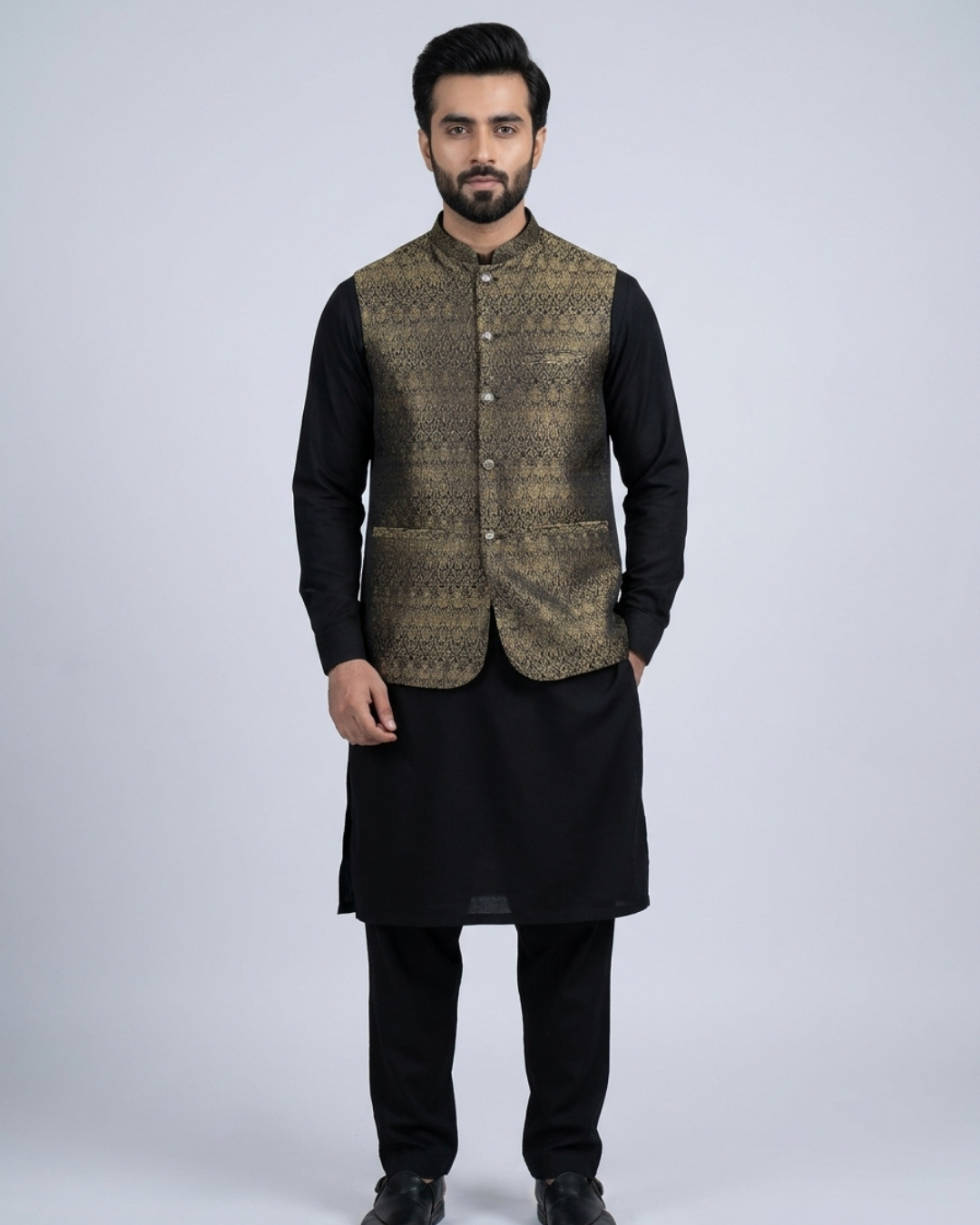 Mens waistcoat in Silk Fabric
