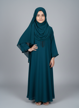 Kids Abaya with Pearl Work