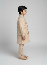 3 pcs kids Kurta Trouser with waistcoat
