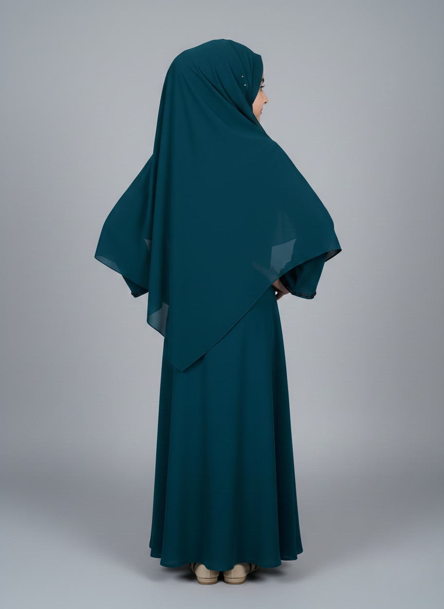 Kids Abaya with Pearl Work