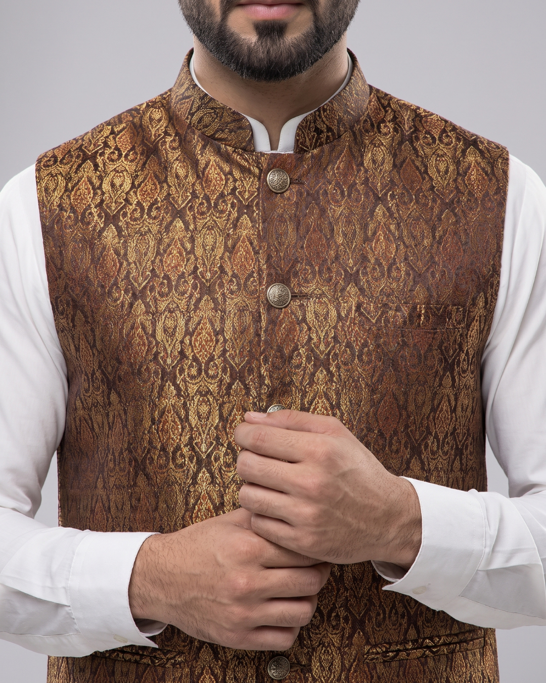 Mens waistcoat in Silk Fabric