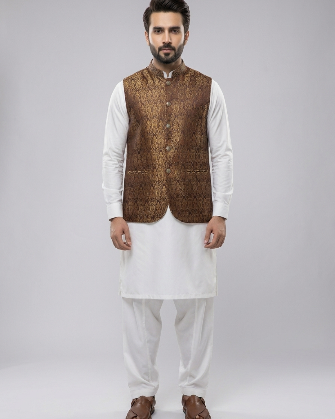Mens waistcoat in Silk Fabric