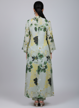 Front open 3 pc Chiffon Gown dress