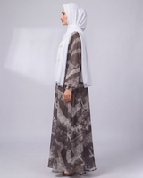Front Closed Floral Abaya