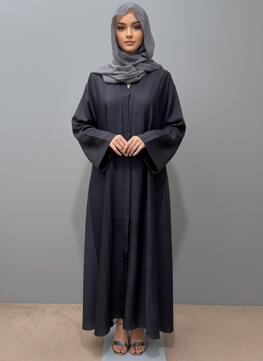 Elegant Abaya with stone work