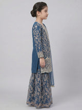 3 pcs kids cotton net Sharara