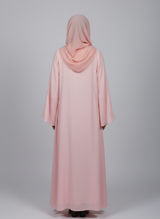 Front open Gown Style Chiffon Abaya with scarf