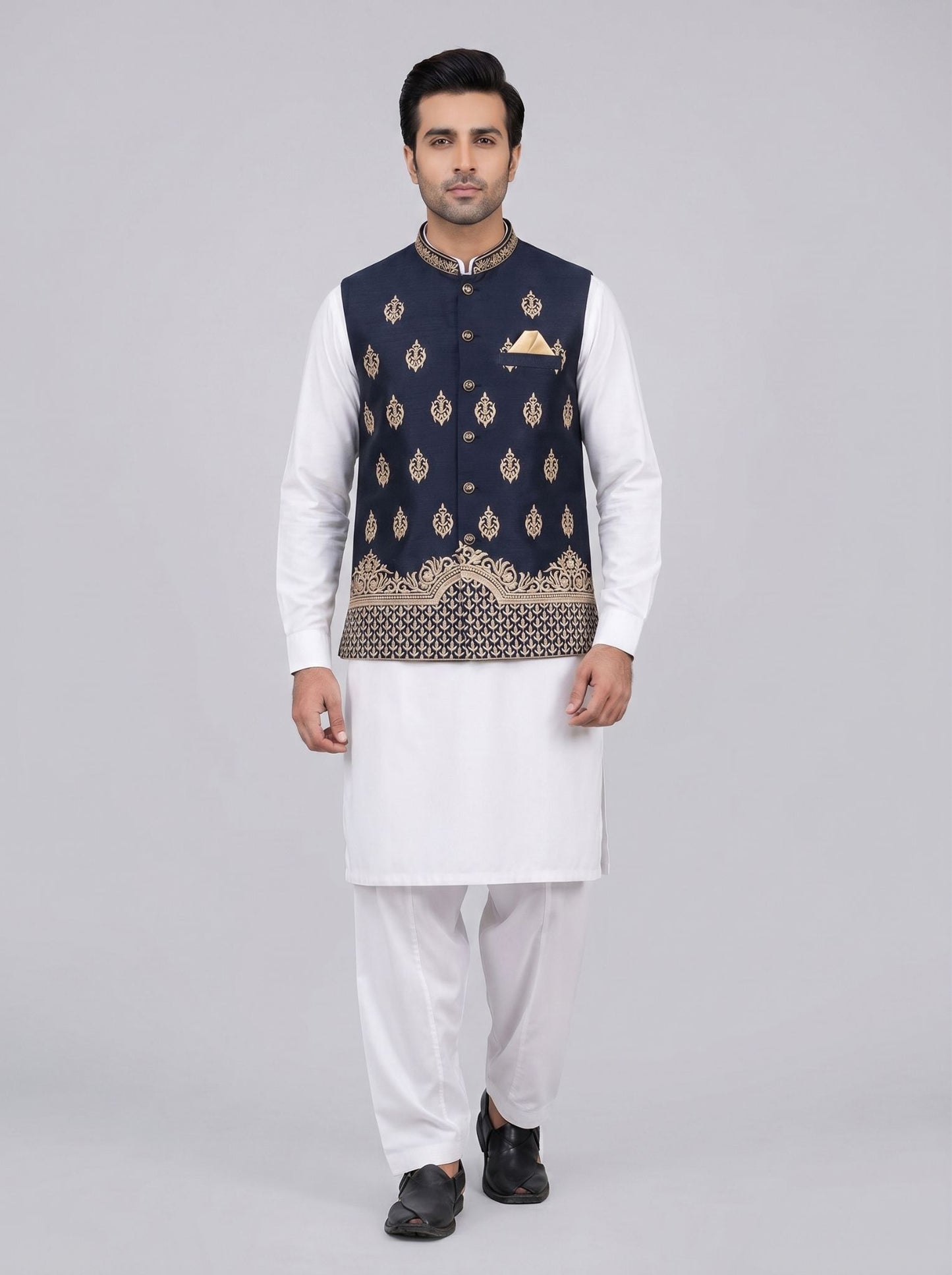 High quality embroidered waist coat.