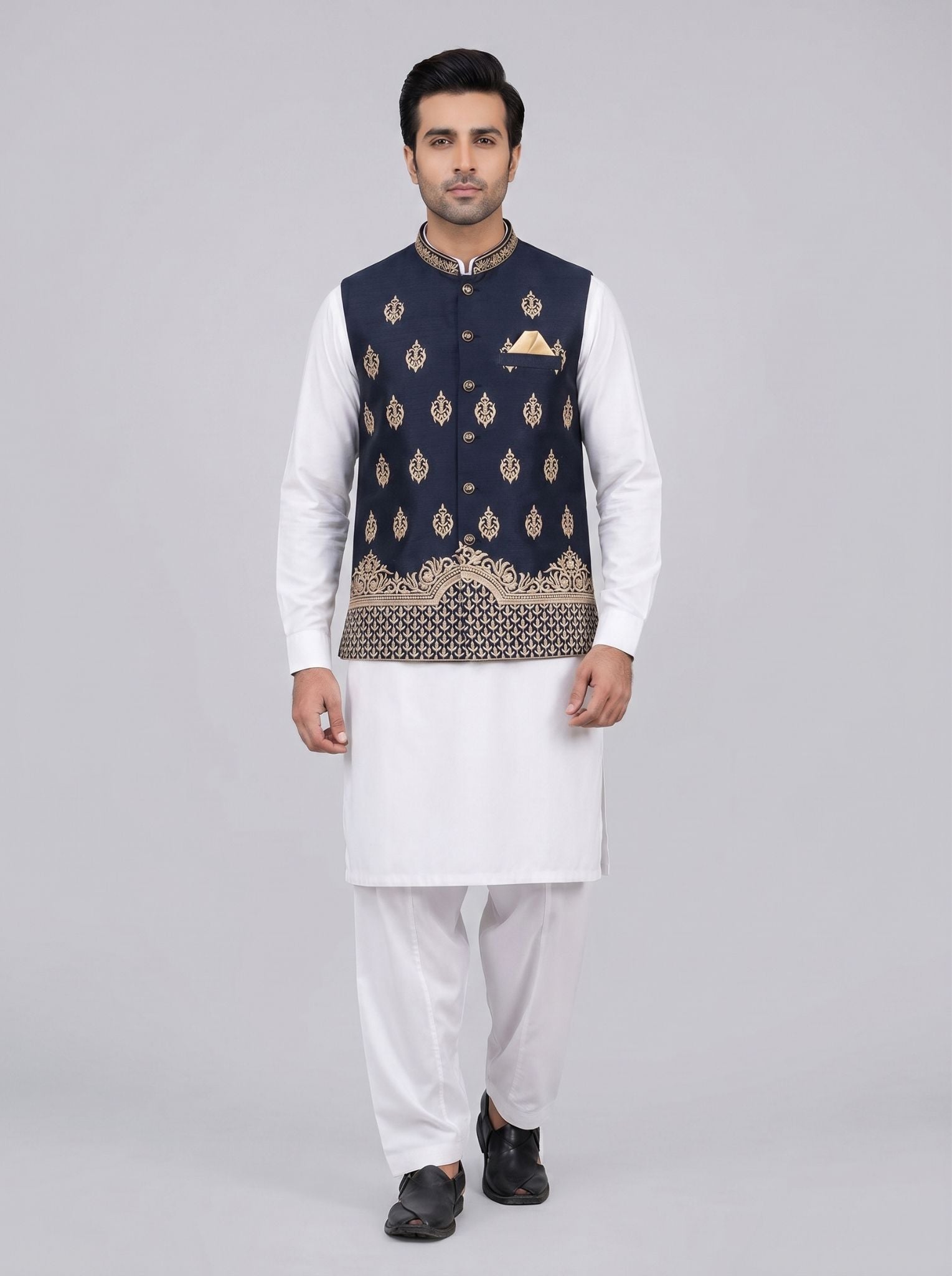 High quality embroidered waist coat.