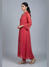 Front open 3 pc Chiffon Gown dress