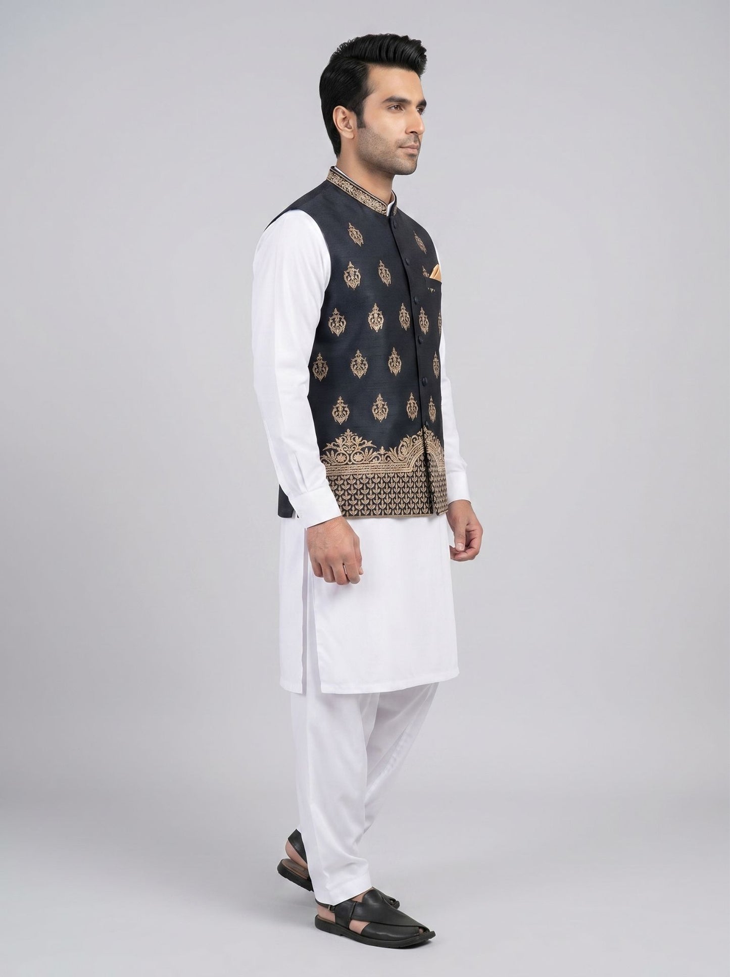 High quality embroidered waist coat.