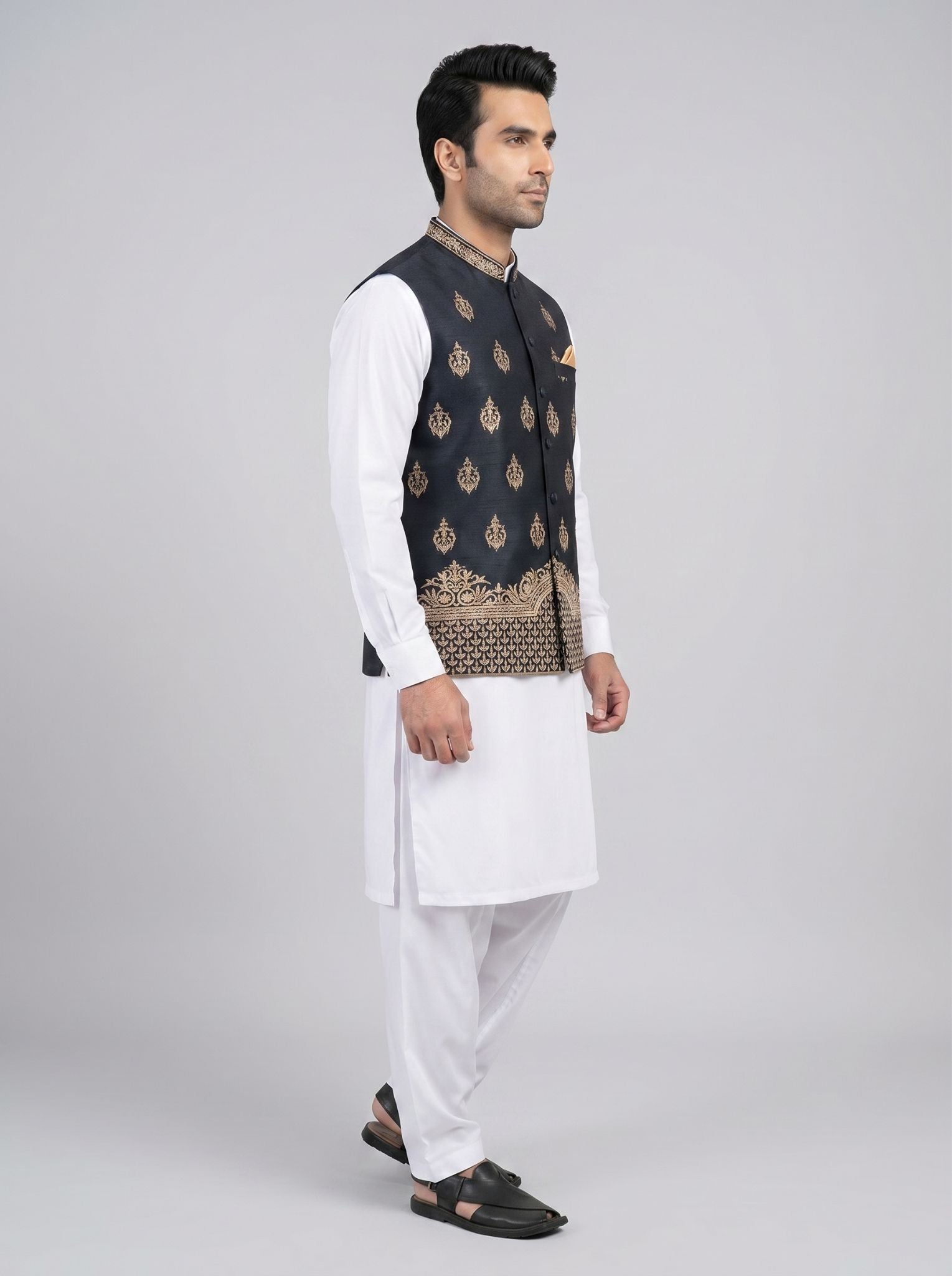 High quality embroidered waist coat.