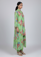 Front open 3 pc Chiffon Gown dress