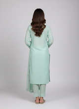 3pc Women Party Wear Agha Noor Sea Green