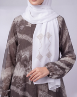 Front Closed Floral Abaya