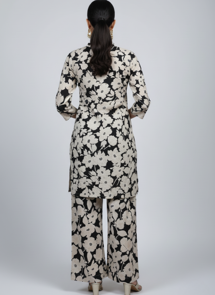 2 pc printed linen shalwar qameez