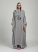Inner and Upper separate gown Chiffon Abaya butterfly style