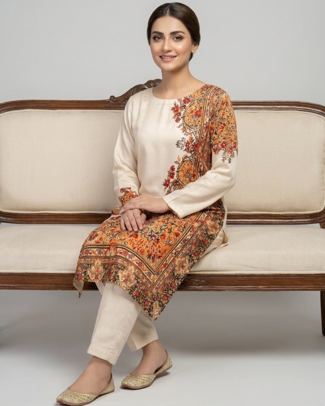 2 pc silky dress with long shirt