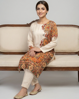 2 pc silky dress with long shirt