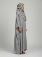 Inner and Upper separate gown Chiffon Abaya butterfly style