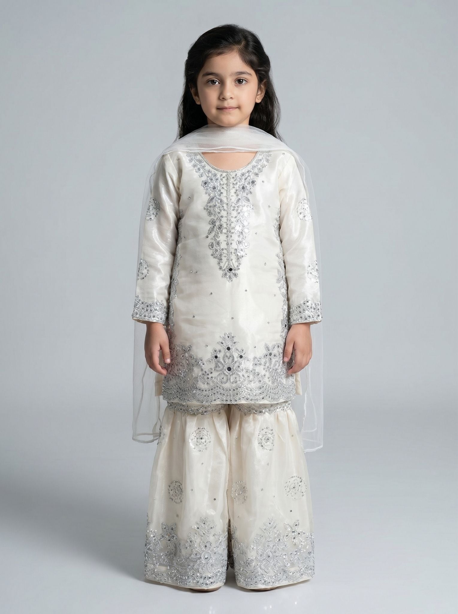 3 pc kids Sheesha silk dress