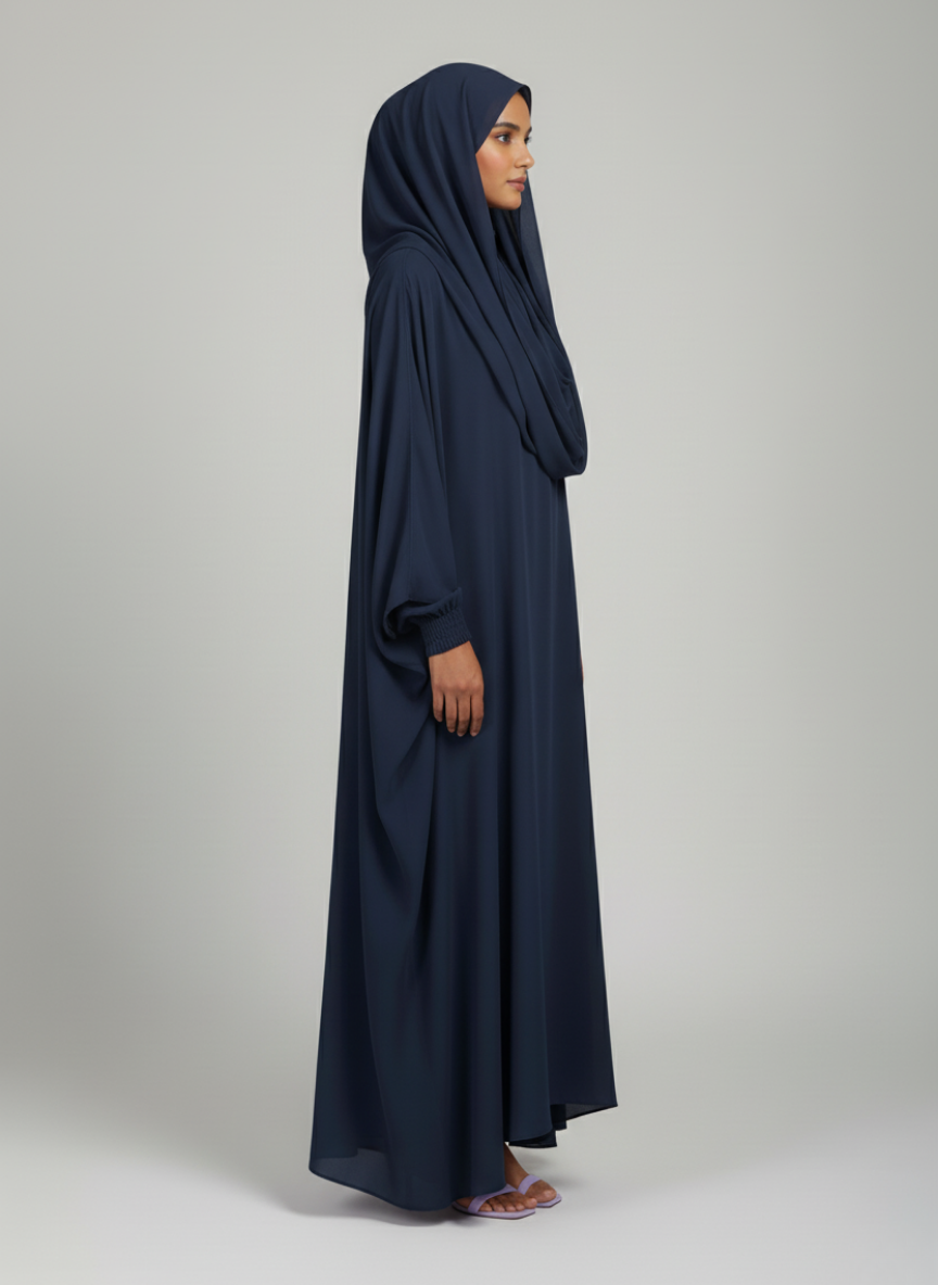 Inner and Upper separate gown Chiffon Abaya butterfly style