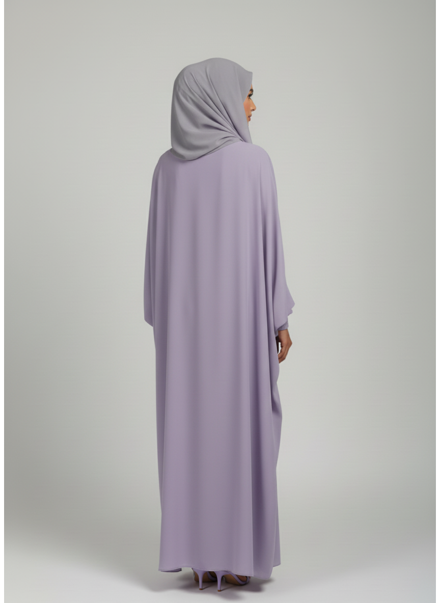 Inner and Upper separate gown Chiffon Abaya butterfly style