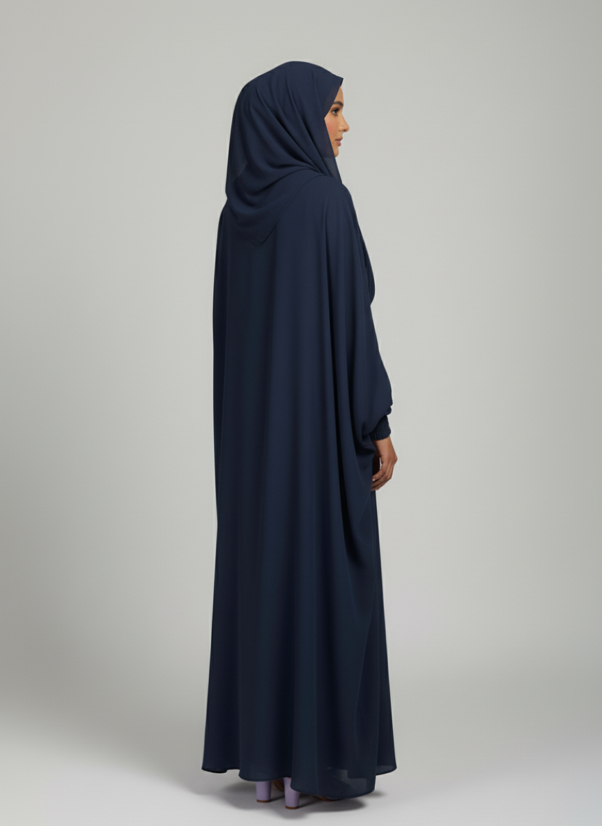 Inner and Upper separate gown Chiffon Abaya butterfly style