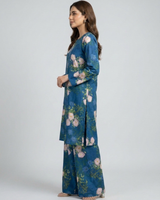 2 pc linen floral dress with plazo