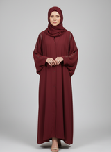Front open georgette abaya with lose sleeves