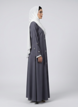 Nida fabric Abaya with Frill on Sleeves
