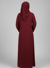 Front open georgette abaya with lose sleeves