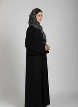 Front open georgette abaya with lose sleeves