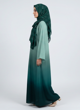Multi-tone Abaya with Scarf