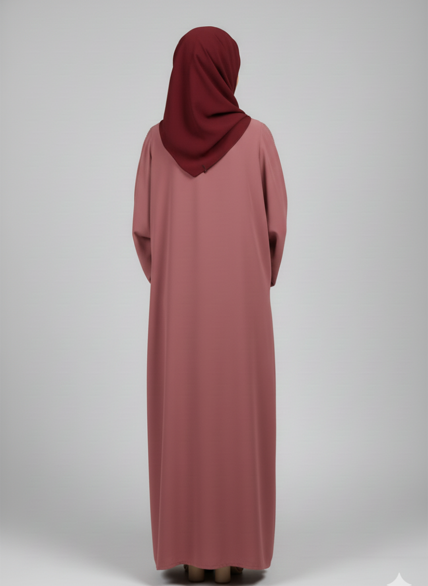 Front open georgette abaya with lose sleeves