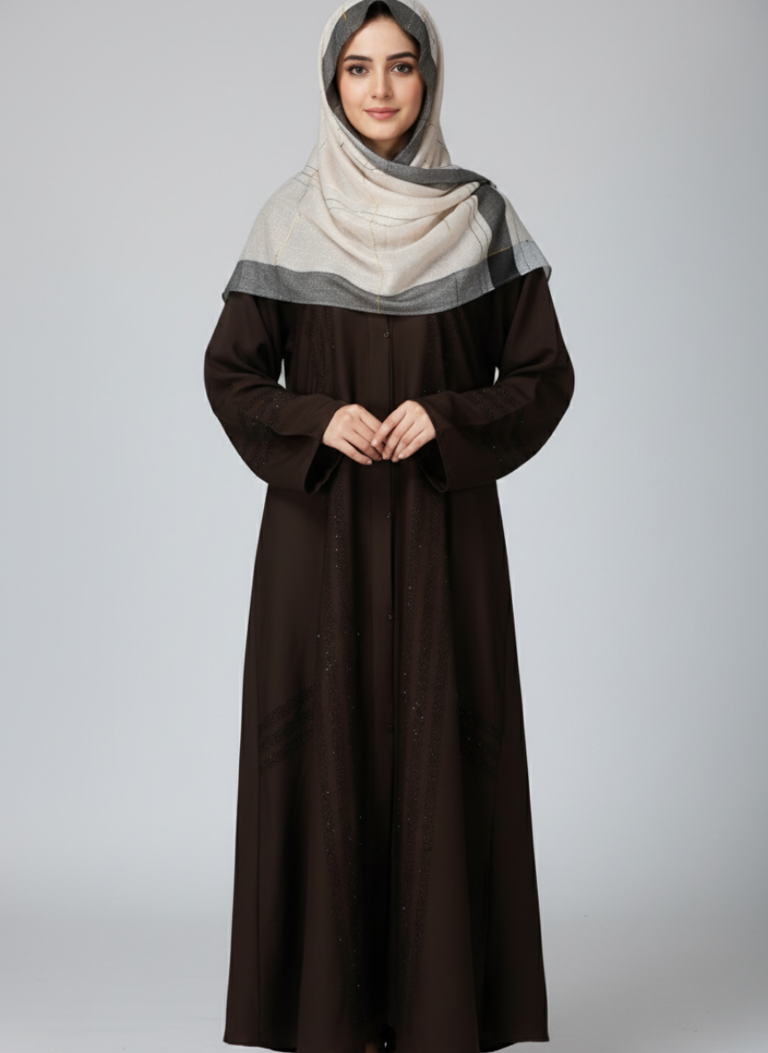 Elegant Abaya with stone work