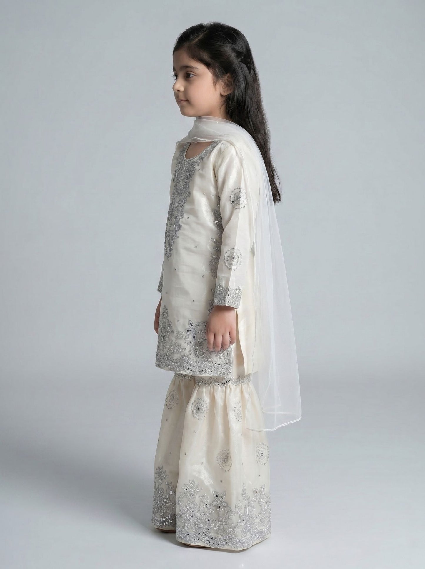 3 pc kids Sheesha silk dress