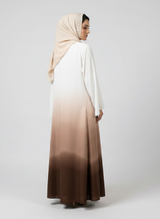 Multi-tone Abaya with Scarf