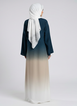 Multi-tone Abaya with Scarf
