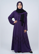 Nida fabric Abaya with Stone Work