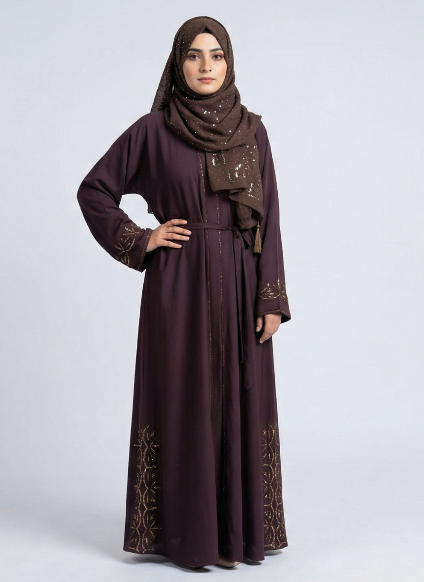 Stone Work Abaya