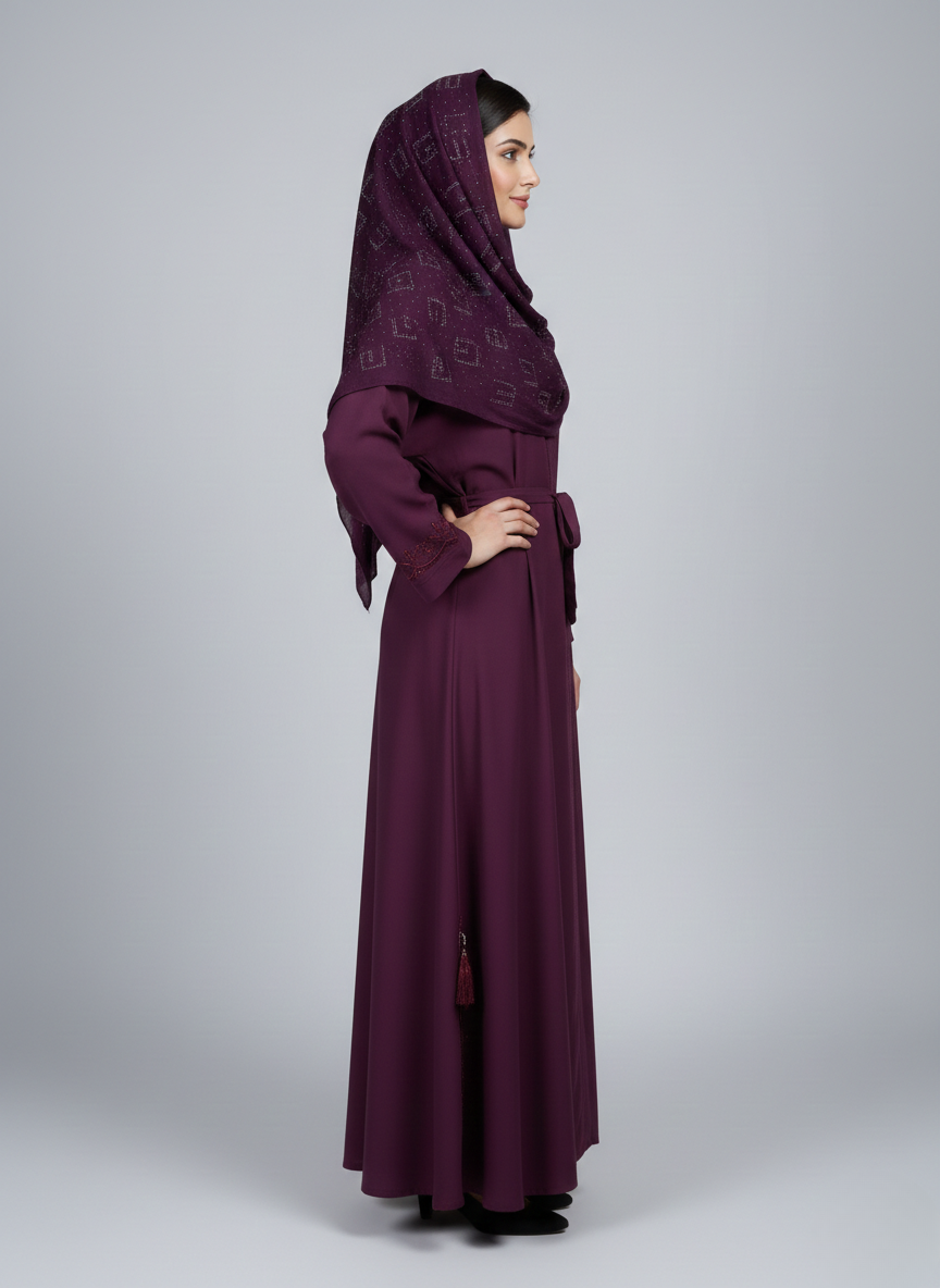 Stone Work Abaya